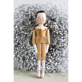 Trædukke Primitiv dukke  [Peg doll] H28,5cm
