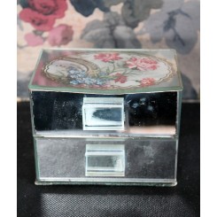 Fransk Art Deco bijouxskrin spejlskrin [med motiv]