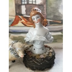 Antik Half doll [8cm] Porcelæn