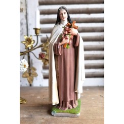 Gl. Religiøs Figur Nonne [H42cm] Skt. Therese