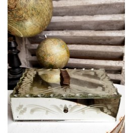 Fransk Spejl-smykkeskrin 1940' [H10x25x14cm] Bijoux