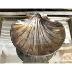 Art Nouveau Muslinge-skål på fod Forsølvet [H6c16,5x14,5cm]
