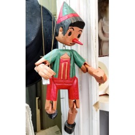 Fransk Vintage Marionetdukke [31cm] Pinocchio