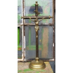 Antikt Krucifiks Messing [40,5cm] Bordmodel