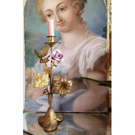 1800-tals Fransk Kirkestage ROSE [H31,5cm]