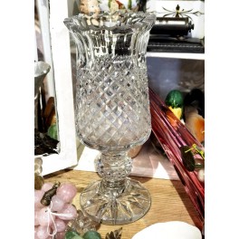 Stor Gammel Vase Krystalglas [H31cm] 