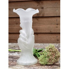 Fransk Art Deco Hånd Vase [1930’] FROSTED GLASS