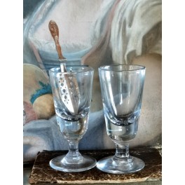 2x Franske Bistrot-glas Absint-glas [14,5/15cm] Mundblæst