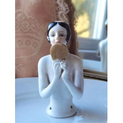 Art Deco Half Doll med Spejl [11cm] Baigneuse