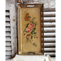 Antik Bakke med Blomstermotiv [50x25,5cm]  Napoléon III