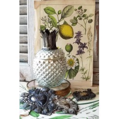 Fattigmandssølv ANANAS Bonbonniere [H18cm] 1950'erne