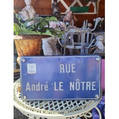 Fransk Skilt Vejskilt [H26x47cm] Rue André Le Nôtre