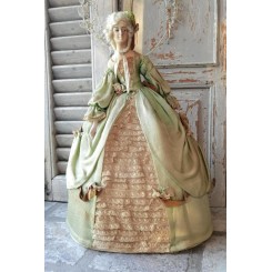 Gammel Fransk Half Doll (H43cm) Marie Antoinette