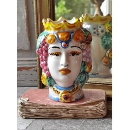 Hovedvase Donna Frutta [H13,5cm] Handmade