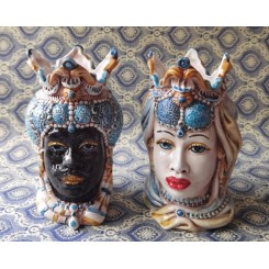 Hovedvaser TURKIS [H14cm] Handmade |Pr stk