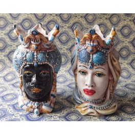 Hovedvaser TURKIS [H14cm] Handmade |Pr stk