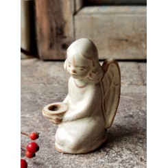 Gammel Engel Lysholder Keramik [H7,5cm] 1930
