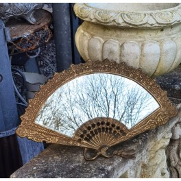 Fransk Vifteformet Facetslebet Spejl [H23x38,5cm] Napoleon III