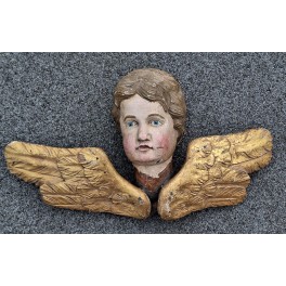 Antik ENGEL Tr&aelig; [51x30cm] 1800-tal