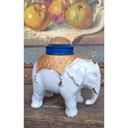 Antik Nålepude ELEFANT [H15cm] Porcelæn