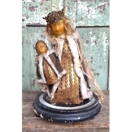 Voksfigur Madonna & Barn [H22cm] 1800'