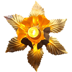 Vintage Lampe Gylden Blomst Han Kögel-stil