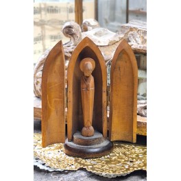 Gl. Håndlavet Rejsealter Madonnahus [10cm]