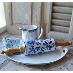 Kagerulle Musselmalet/Zwiebelmuster Porcelæn [38xØ7cm] 1880' 
