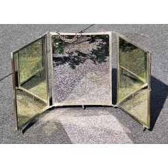 Art Nouveau 3-fløjet Barberspejl [Lukket-30x21cm] Triptykon