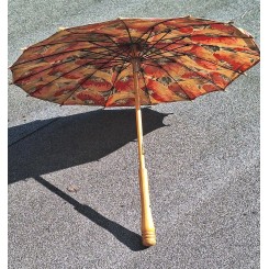 Gammel Fransk Parasol [L60cm] Blomstret