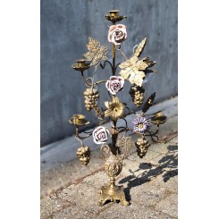 1800-tals 5-armet Kirkestage JESUS & MARIA [H60,5cm] 