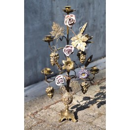 1800-tals 5-armet Kirkestage JESUS & MARIA [H60,5cm] 