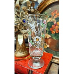 SOUVENIR glas Edelweiss [H20cm] 1800-tal