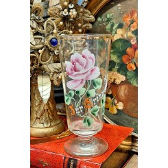 SOUVENIR glas ROSA ROSE [H20cm] 1800tal