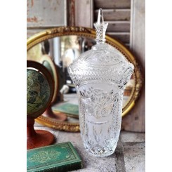 Stor gammel Krystal Bonbonniere [H37,5cm]