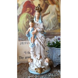 Gl. Madonna m./Jesusbarn & Englebasser (46cm) Gl. Madonna m./Jesusbarn & Englebasser (46cm)