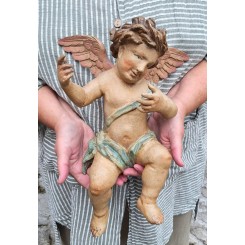 1800-tals Engel i Douce Farver [H39cm] Håndlavet