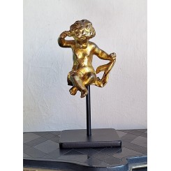 Gammelt Drengebarn Putto i Messing [H16cm] 