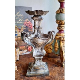 Italiensk 1800-tals Alterstage Kirkestage [Træ/Forsølvet] H30cm
