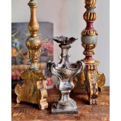 Italiensk 1800-tals Alterstage Kirkestage [Træ/Forsølvet] H30cm