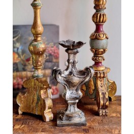 Italiensk 1800-tals Alterstage Kirkestage [Træ/Forsølvet] H30cm