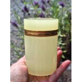 Fransk Opaline Cylinder Glasskrin [~1930] Guldkant