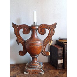Italiensk 1800-tals Altervase Kirkestage [Lakeret Træ] H31cm