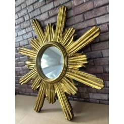 Gammelt Solspejl Miroir Soleil (Ø60cm) Træ