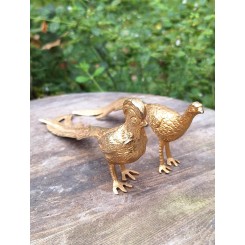 Gl. Fasaner Metalfigurer GULD [7x20cm] PAR