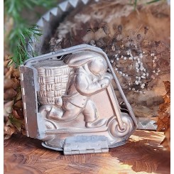 Stor Chokoladeform Dobbelt PÅSKE [15x14cm] Hare på Løbehjul