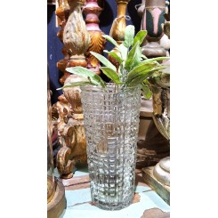GL Vase Præget Glas (H22cm)