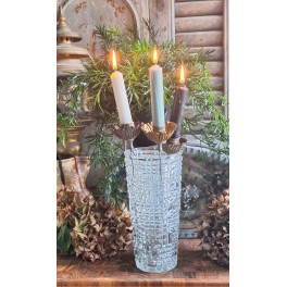 GL Vase Præget Glas (H22cm)