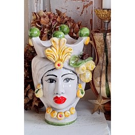 Hovedvase Donna Lemon [H21cm] Handmade