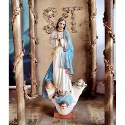 Gl. madonna med glasøjne [H21,5cm] IMMACULATE